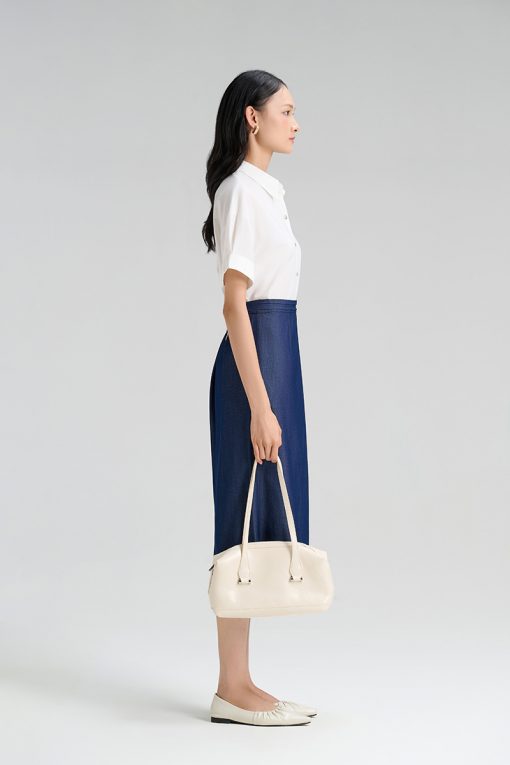 Sơ mi CT xẻ măng sét ngực in trái tim