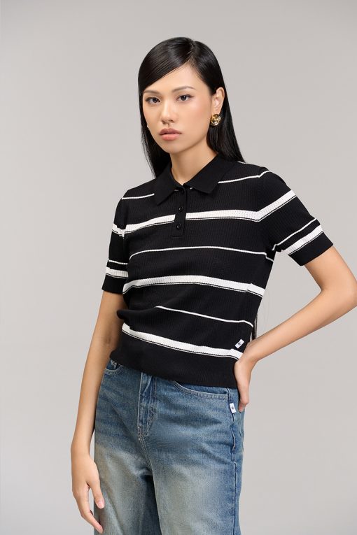 Áo Len CT phối kẻ ngang