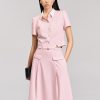 Sơ mi CT croptop xẻ gấu phối cổ Sơ mi CT croptop xẻ gấu phối cổ