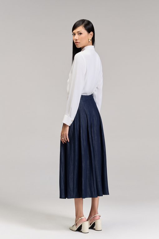 Sơ mi DT bèo đôi kẹp nẹp cổ