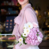Sơ mi DT chun gấu cổ bèo to buộc nơ