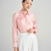 Sơ mi DT đính hoa ngực TT