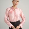 Sơ mi DT đính hoa ngực TT