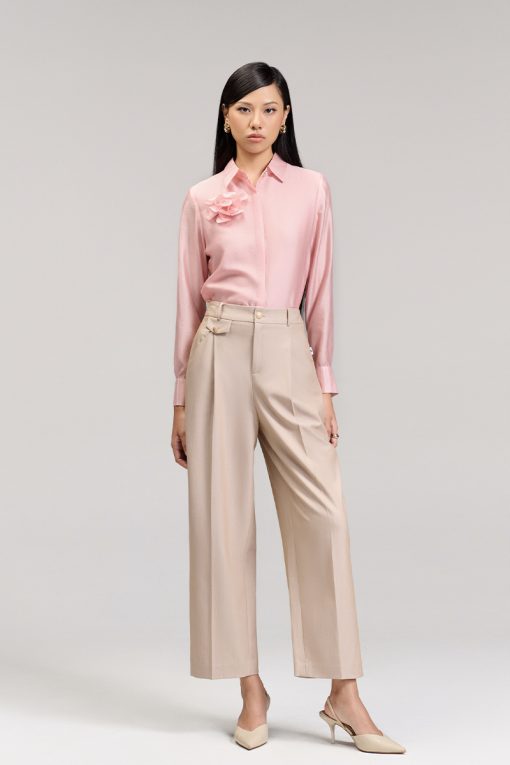 Sơ mi DT đính hoa ngực