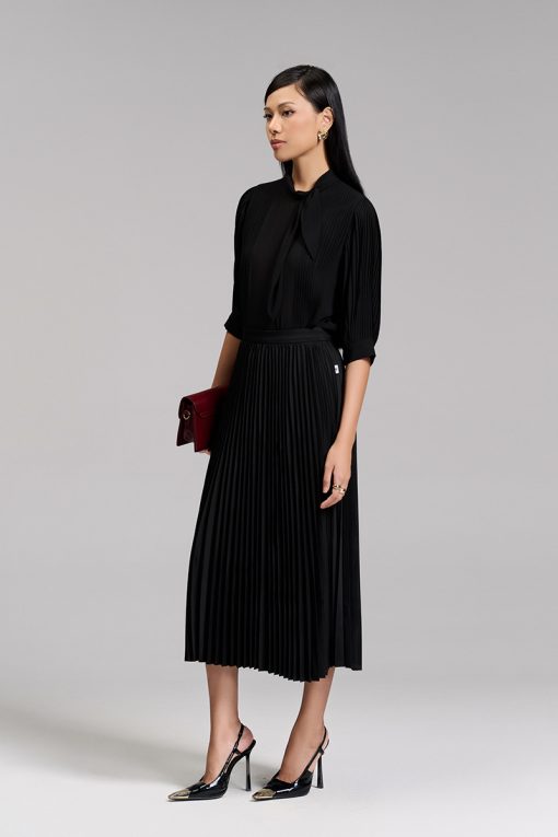 Sơ mi LT dập ly tay, thân trước xếp ly