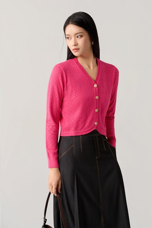 Áo Len DT gấu V cong nẹp cài cúc