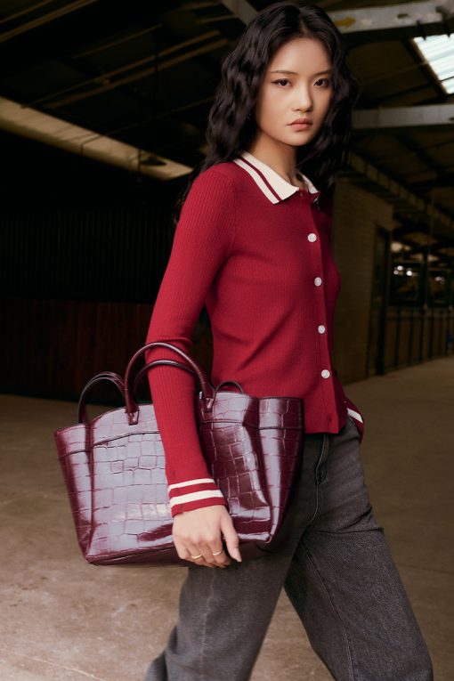 Áo Len DT mở cúc cổ phối tay loe