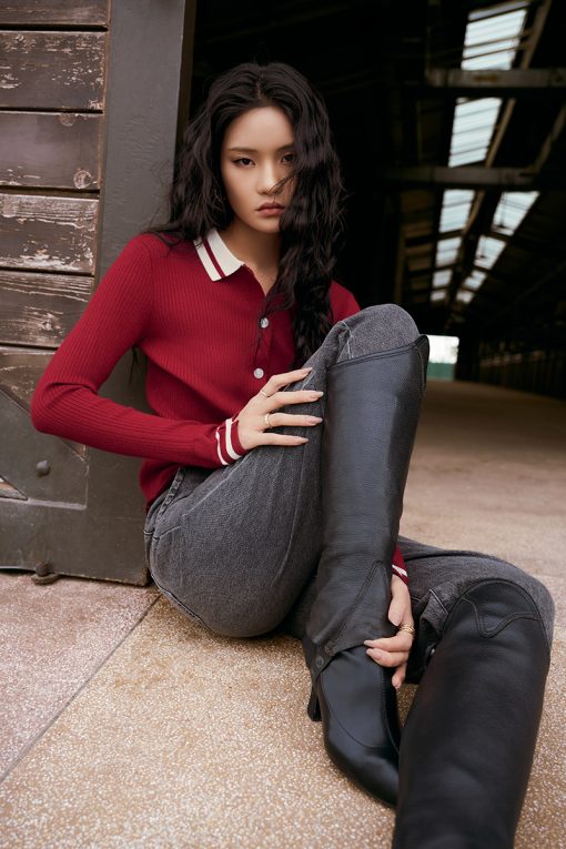 Áo Len DT mở cúc cổ phối tay loe