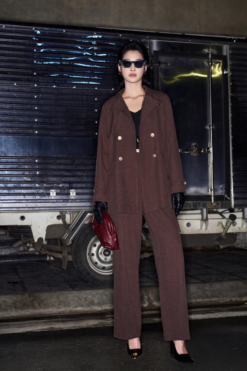 Quần suông đỉa chân cạp luồn dây