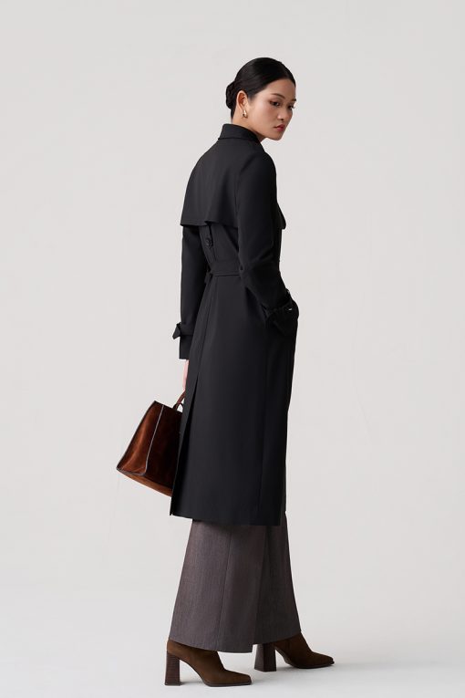 Áo khoác măng tô kaki bong ngực 1 bên