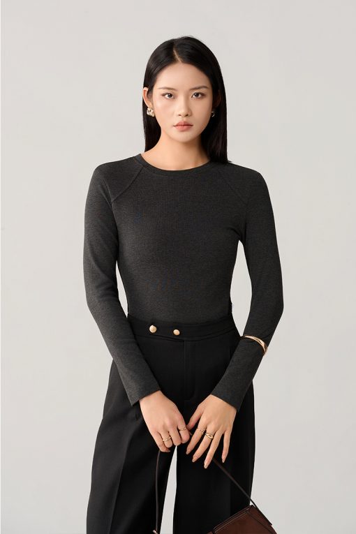 Áo thun DT cổ tròn can vai