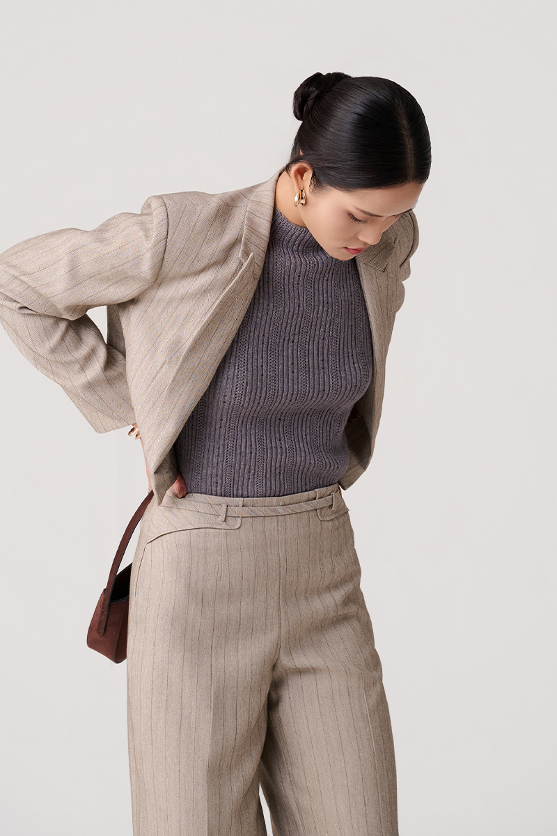 Áo vest croptop cổ bẻ liền nẹp Áo vest croptop cổ bẻ liền nẹp