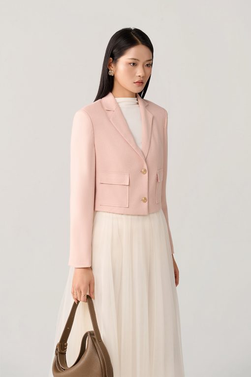 Áo vest croptop túi ốp có nắp