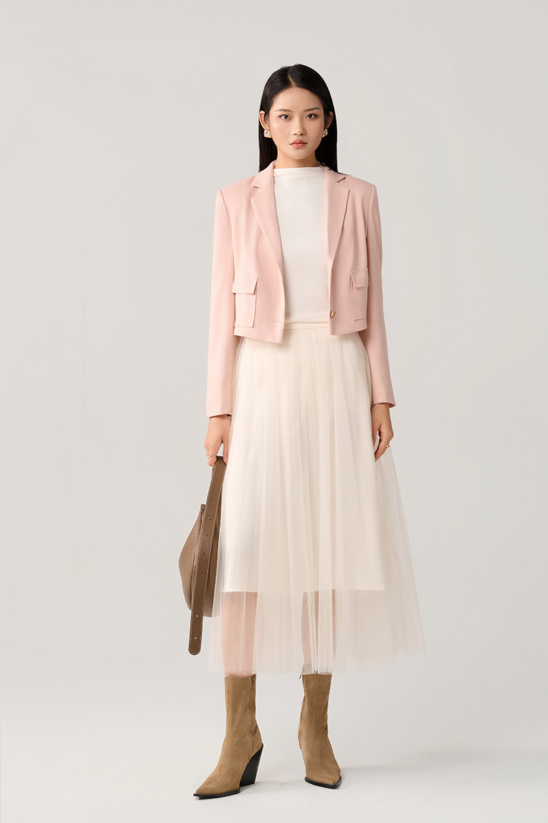 Chân váy xoè dập ly lưới 2 lớp