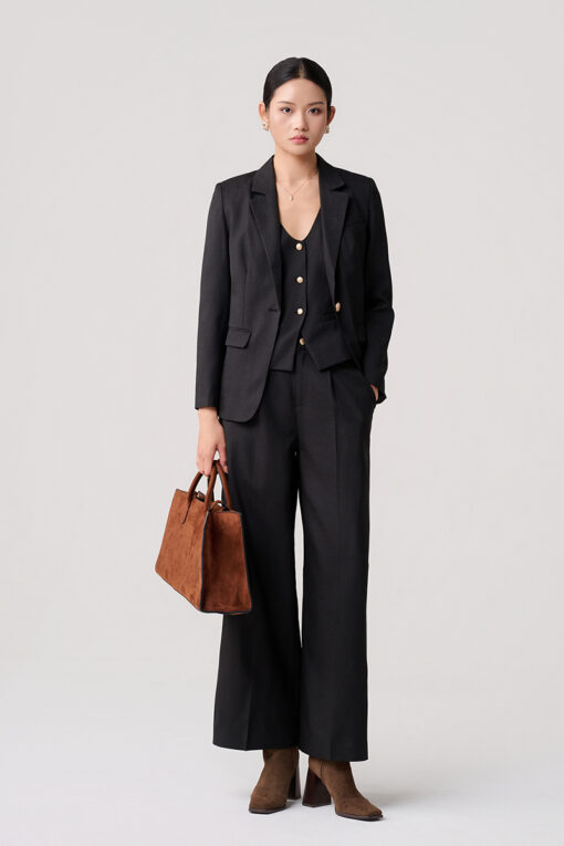 Quần suông nắp túi kẹp sườn đính cúc