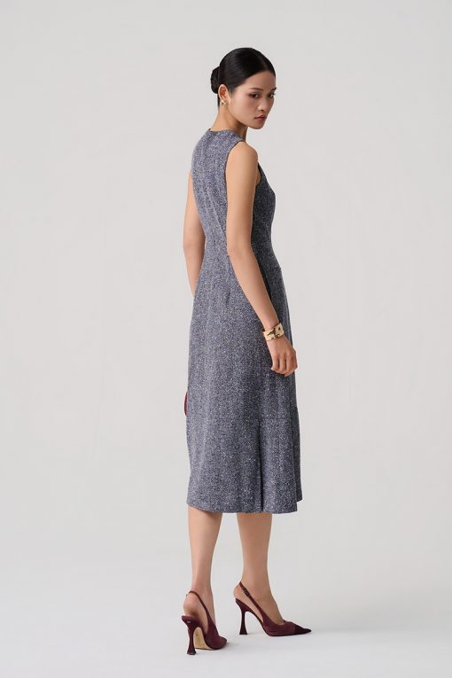 Đầm tweed xoè SN nẹp giả TT