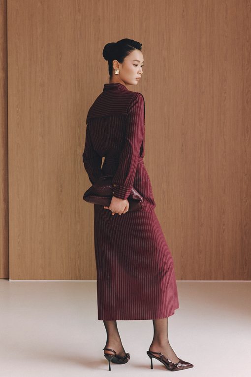 Sơ mi DT kẻ bong thân bổ cơi