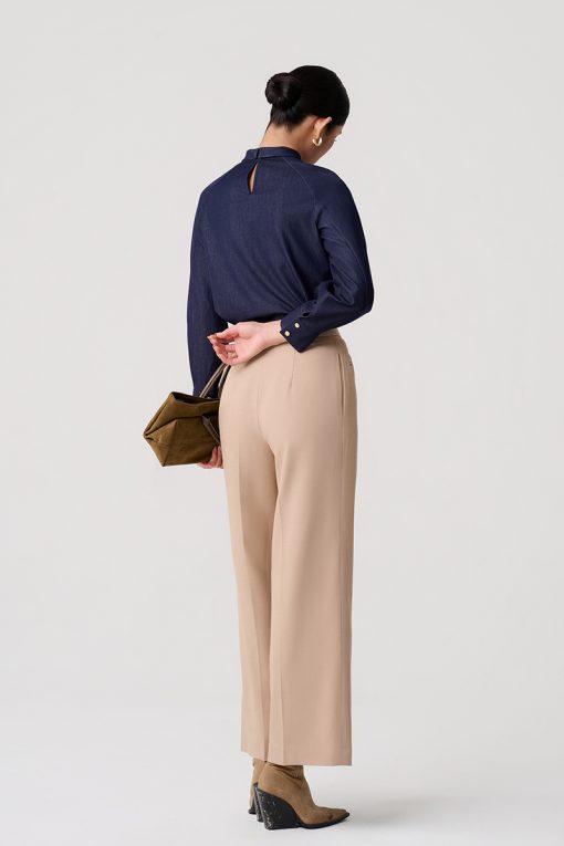 Sơ mi DT tay raglan cổ đính nơ