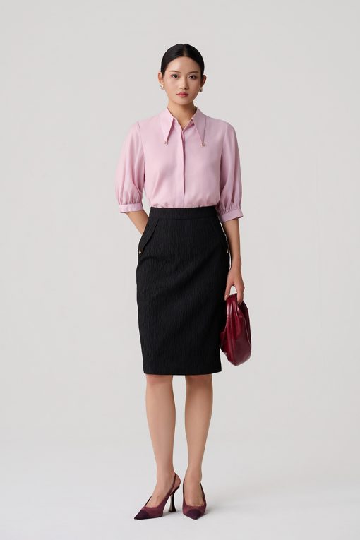 Chân váy bút chì bong hông giả túi