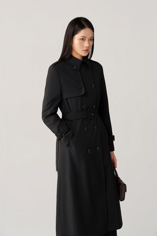 Áo khoác măng tô kaki bong ngực 1 bên