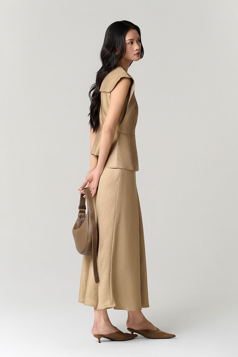 Áo kiểu peplum vai chờm can lệch thân Áo kiểu peplum vai chờm can lệch thân