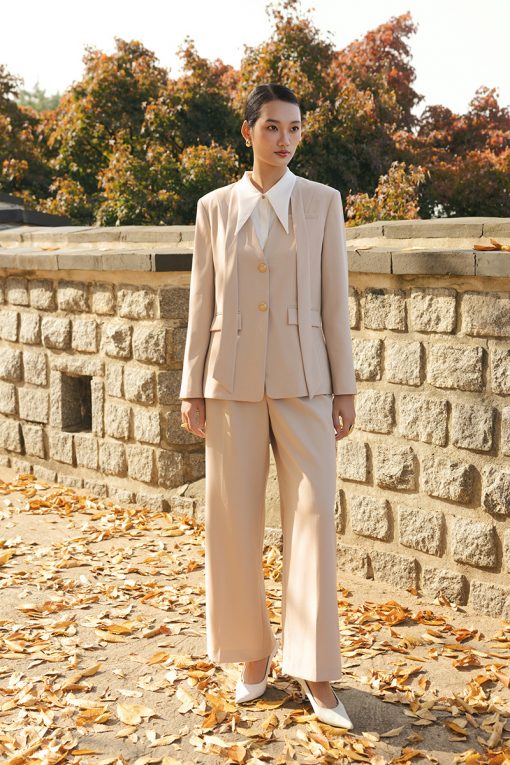 Quần suông bong hông cơi túi chéo