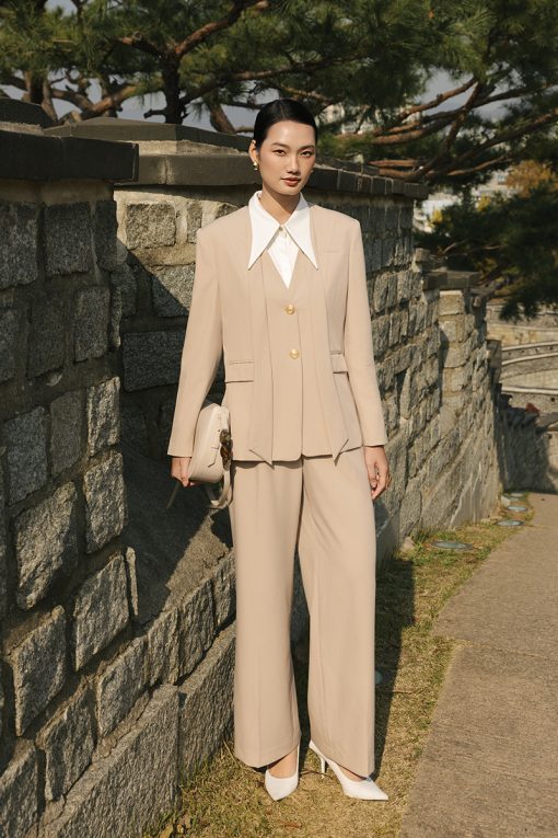 Áo vest cổ V cổ vắt dây