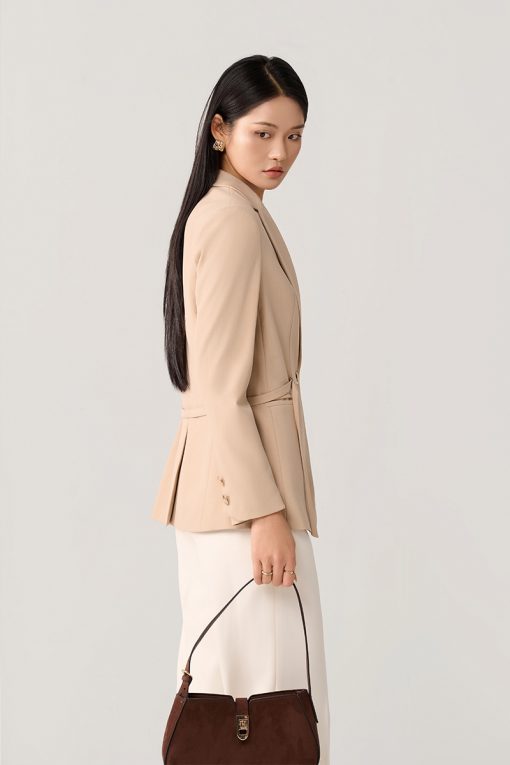 Áo vest suông eo kẹp dây luồn khoen