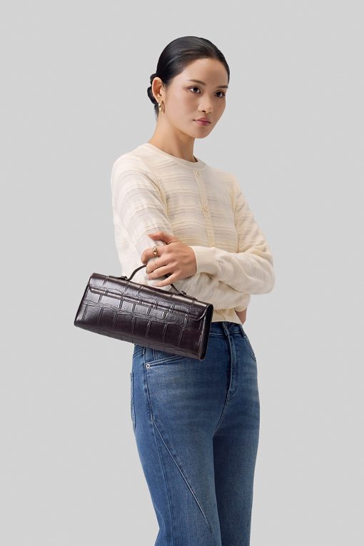 Áo Len DT cổ tròn nẹp giả dệt lỗ kẻ