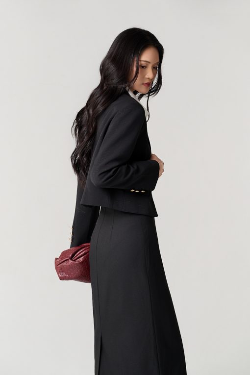 Áo vest croptop túi ốp liền gấu