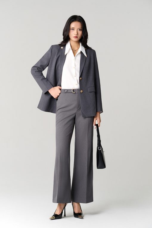 Quần loe cạp luồn đai cài cúc