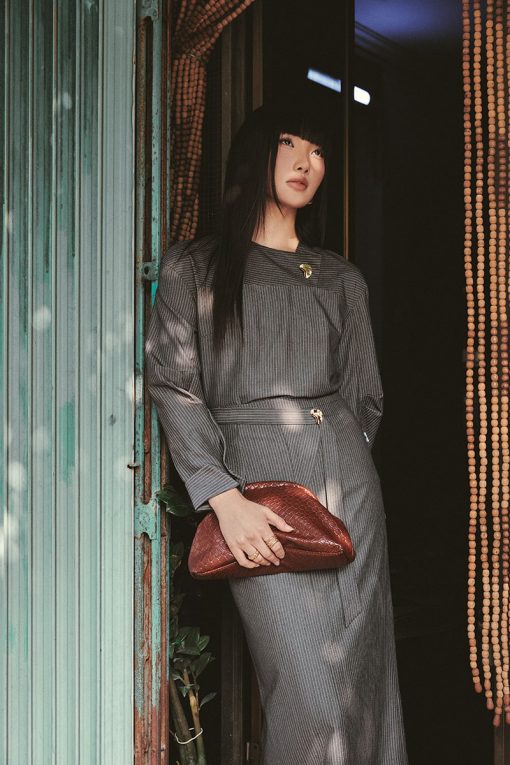 Sơ mi DT can tay xếp ly