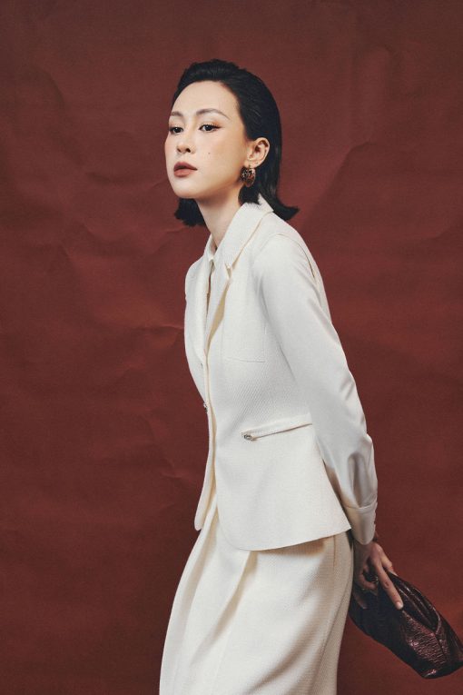 Áo khoác gile eo đính cá TT