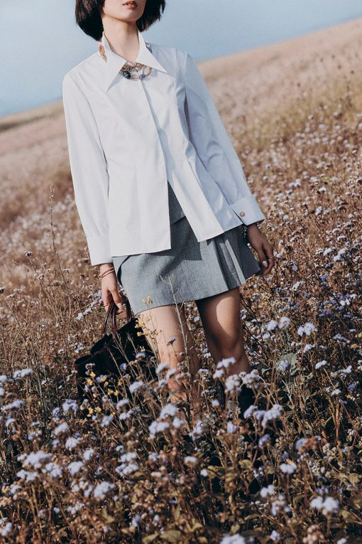 Chân váy A cạp trễ bong chéo TT