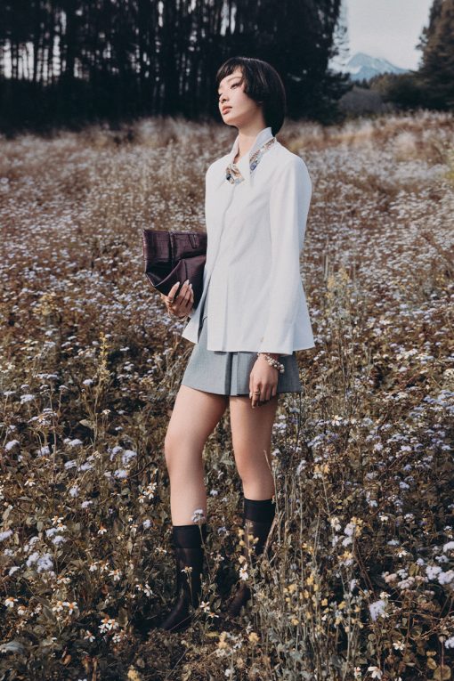 Chân váy A cạp trễ bong chéo TT