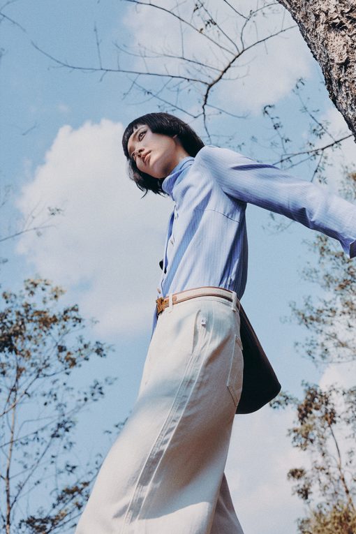 Sơ mi DT cổ V buộc nơ