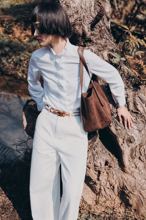 Sơ mi DT nẹp bèo cách điệu