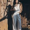 Quần suông khoá moi eo xếp ly