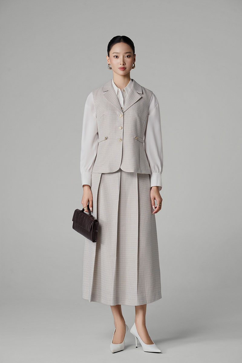 Áo khoác gile eo đính cá TT