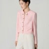 Áo khoác tweed croptop cổ bẻ lật