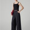 Quần suông denim đai luồn D TT