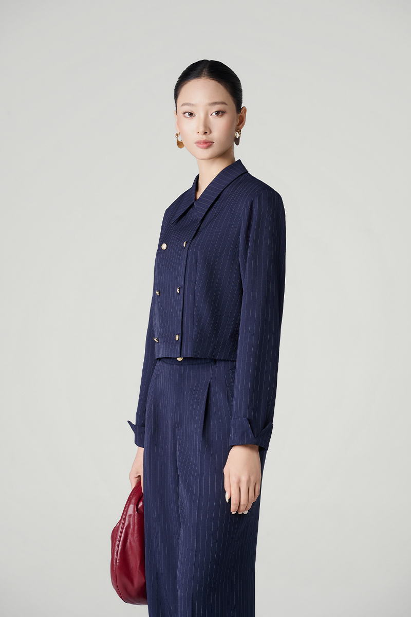 Áo kiểu DT croptop 2 hàng cúc