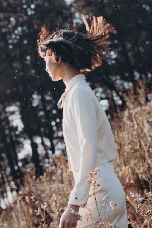 Áo kiểu DT croptop 2 hàng cúc