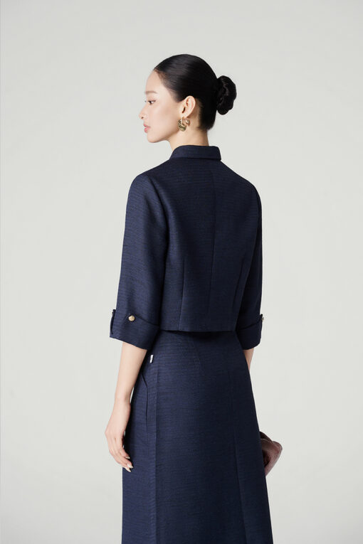 Áo kiểu LT croptop can ngực kẹp nơ
