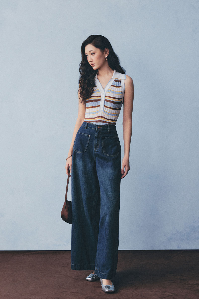 Áo len LS kẻ màu