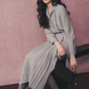 Áo sơ mi cổ nhạn bấu mí thân