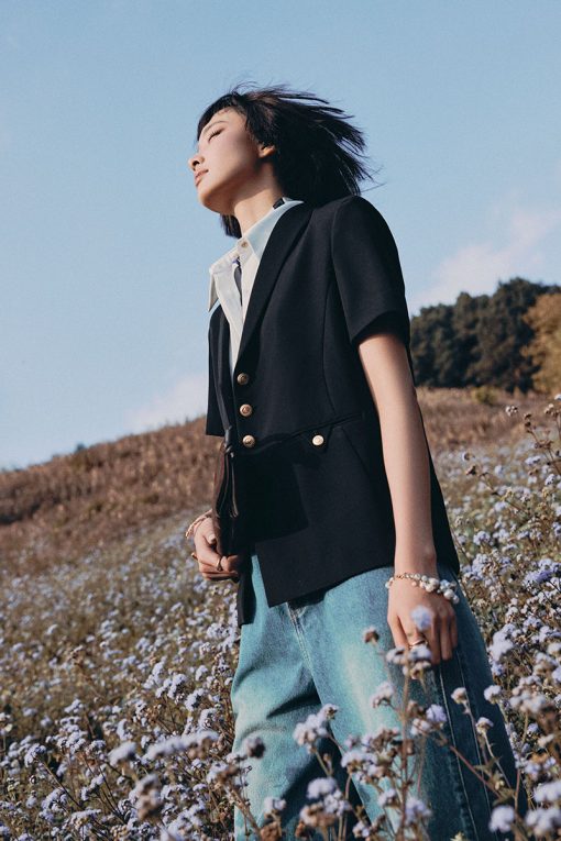 Áo vest CT cổ sam cá nắp túi