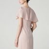 Bộ áo dài vai xếp bèo rủ lệch