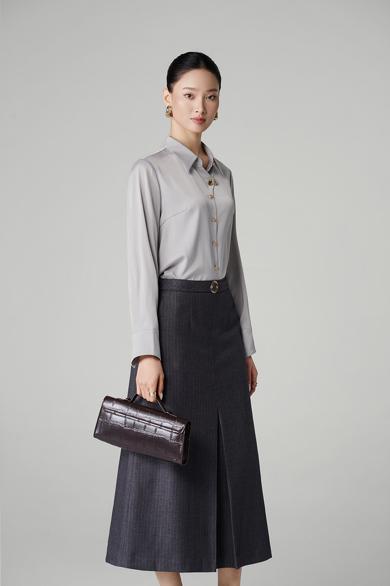 Sơ mi DT nẹp áo cách điệu