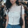 Áo Len trễ vai dệt vặn thừng